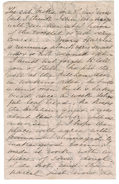 Lettre de Ellen (Nell) Inkster McDonald, ca 1870